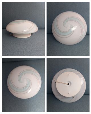 Plafoniera Murano Swirl Azzurro