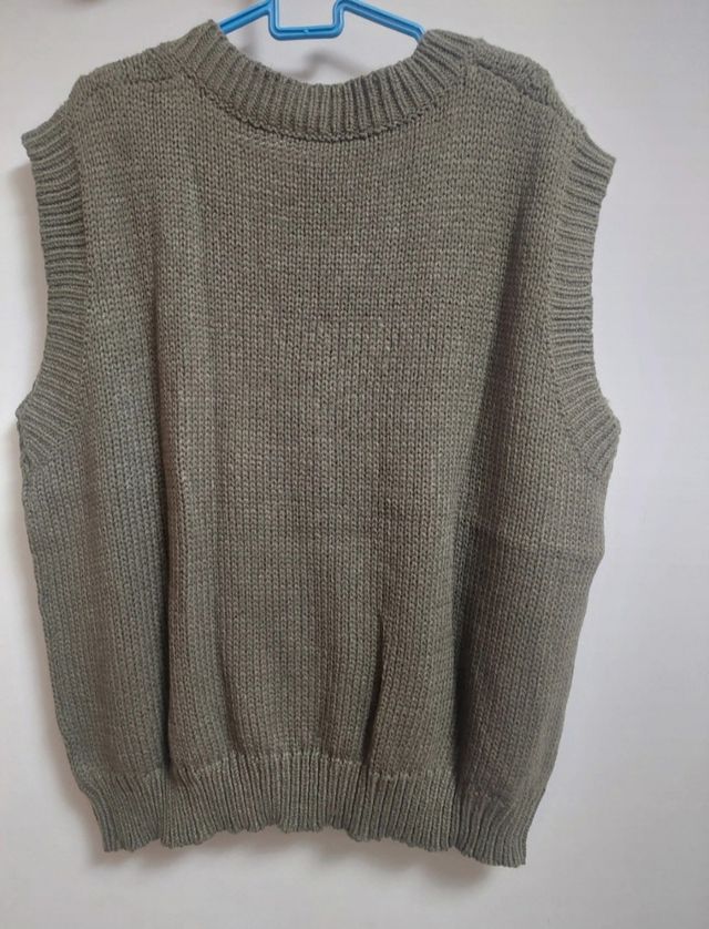 Chaleco de punto Shein verde oliva