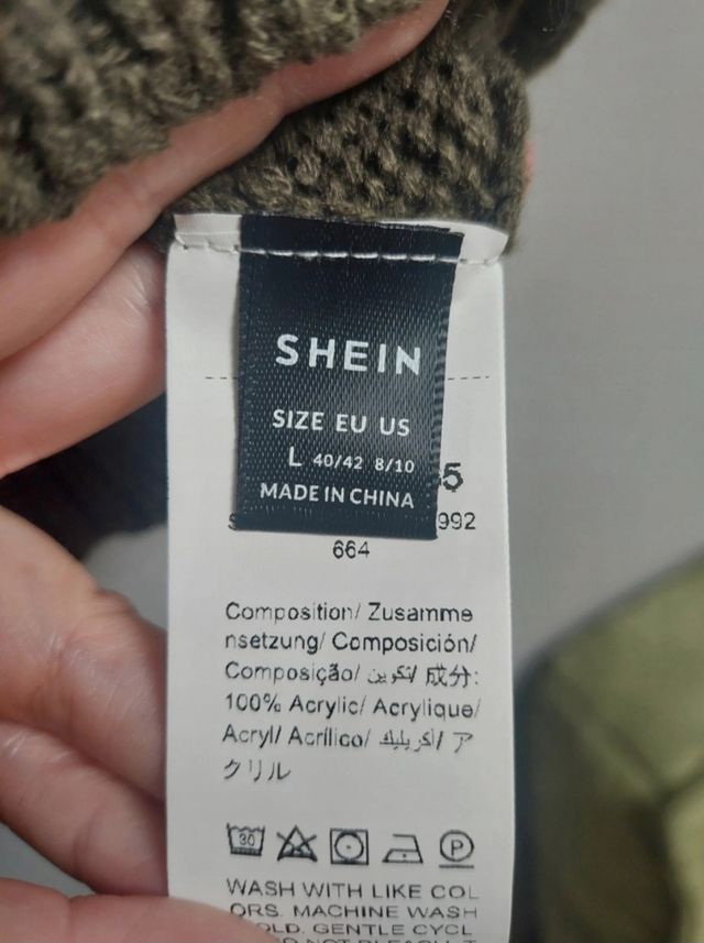 Chaleco de punto Shein verde oliva