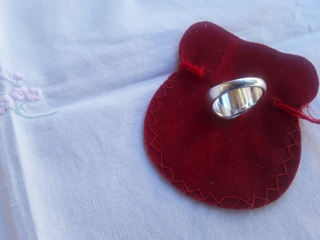 Sortija Plata con Selenita Negra Talla 1.8-2cm