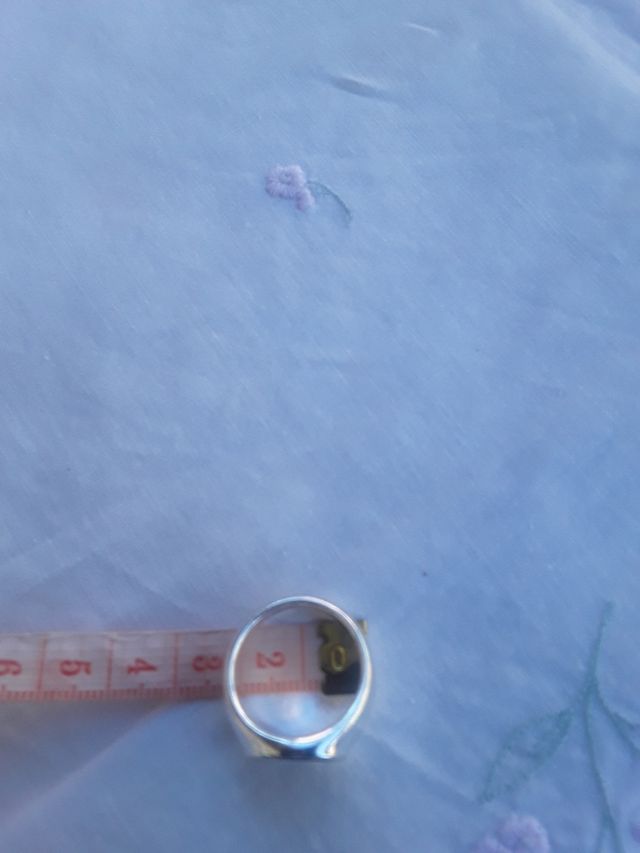 Sortija Plata con Selenita Negra Talla 1.8-2cm