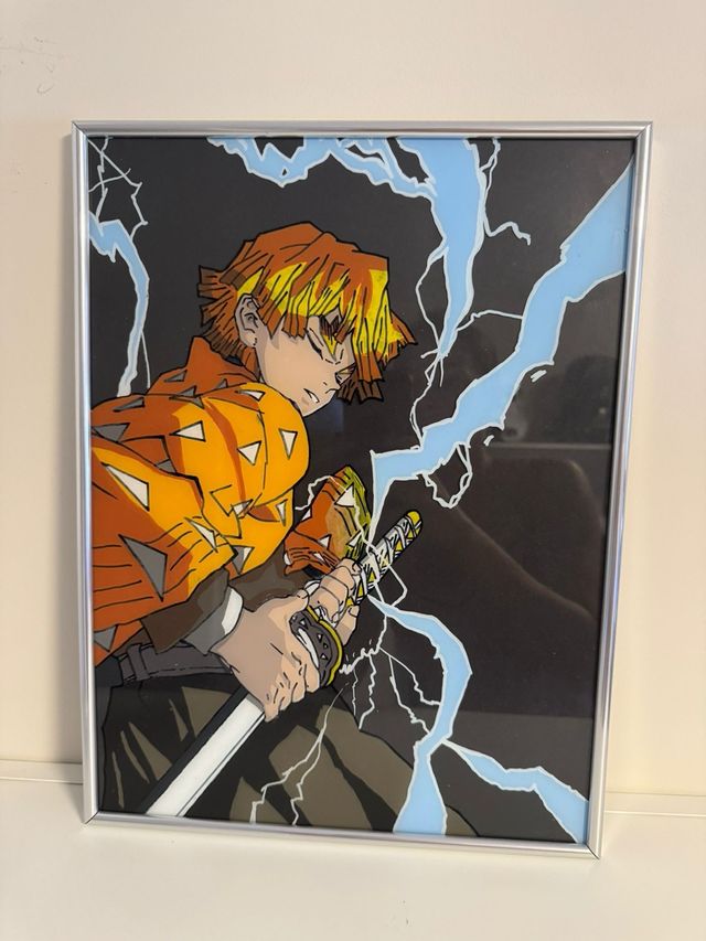 Cuadro Zenitsu 40x30 pintado a mano