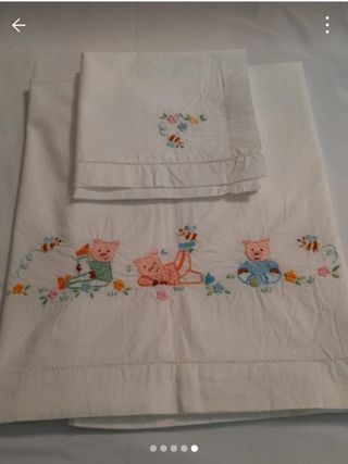 Lenzuolini culla cotone artigianali + federa