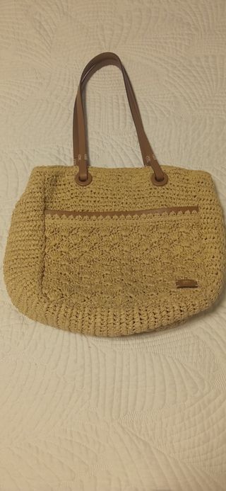Bolso de cuerda beige
