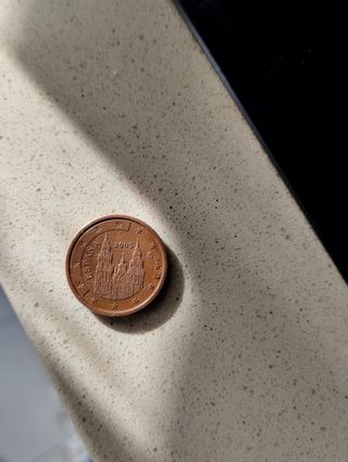 Moneda 2 céntimos Euro 2005 error acuñación