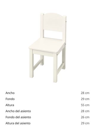 Escritorio infantil IKEA blanco y Silla a conjunt
