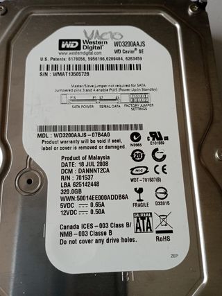 Disco Duro Interno Western Digital 320GB