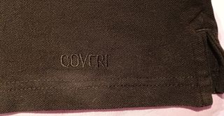 Polo Coveri nero con bordino bianco