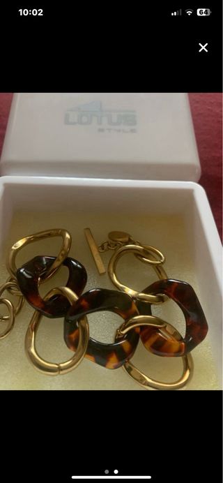 Pulsera Lotus Style Oro nácar con caja