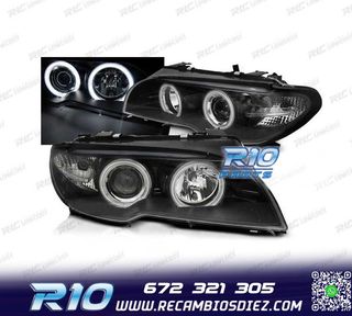 FAROS BMW E46 03-06 OJOS ANGEL CCFL FONDO NEGRO