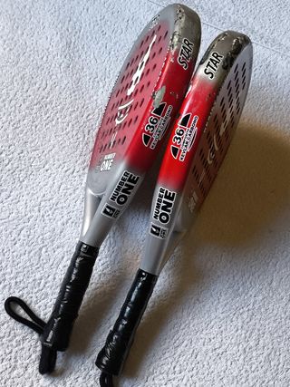 2 PALAS DE PÁDEL + BOTE 3 PELOTAS PARA JUGAR