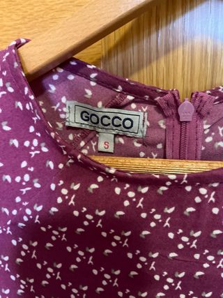Vestido GOCCO morado estampado
