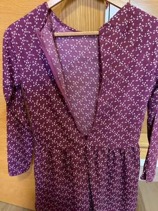 Vestido GOCCO morado estampado
