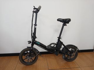 Bicicleta Eléctrica Plegable Negra ibon