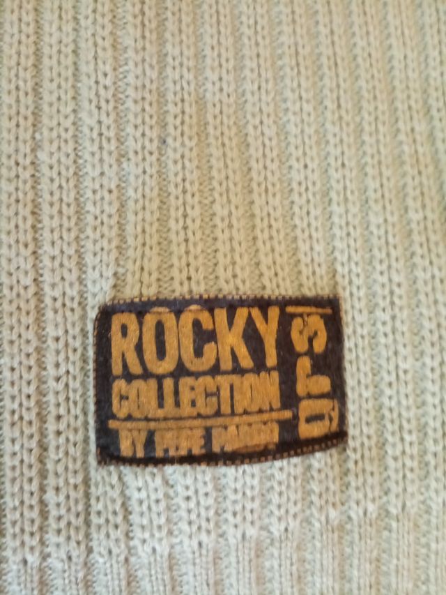 Jersey cuello alto  hombre beige/marrón