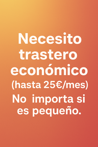 Trastero en alquiler