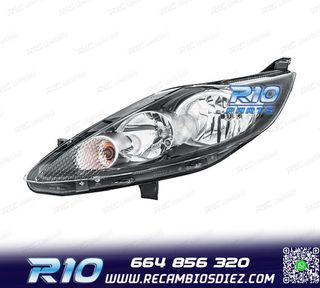 FARO IZQ PARA FORD FIESTA MK7 3 5P 08-13 FONDO NEGRO