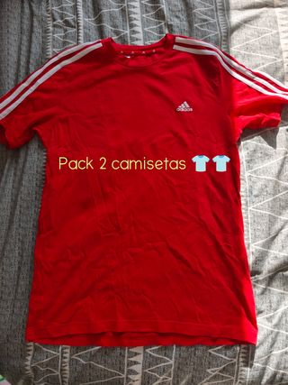 Pack 2 Camisetas Adidas Rojas Talla XS