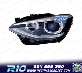 FARO IZQ XENON PARA BMW F20 F21 10-14 LED FONDO NEGRO