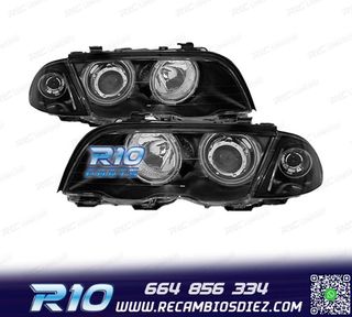 FAROS BMW E46 98-01 OJOS ANGEL NEGROS