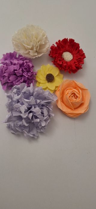 Flores de Papel Hechas a Mano - Set de 6