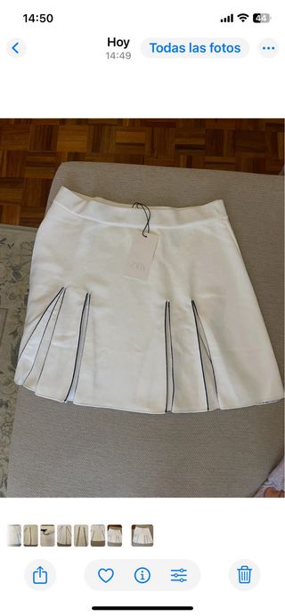 Falda Zara tablas con ribetes