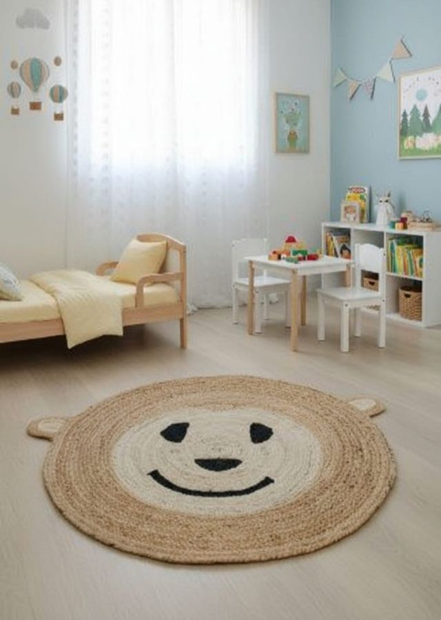 Tapete redondo de juta