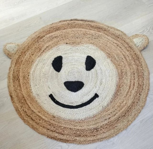 Tapete redondo de juta