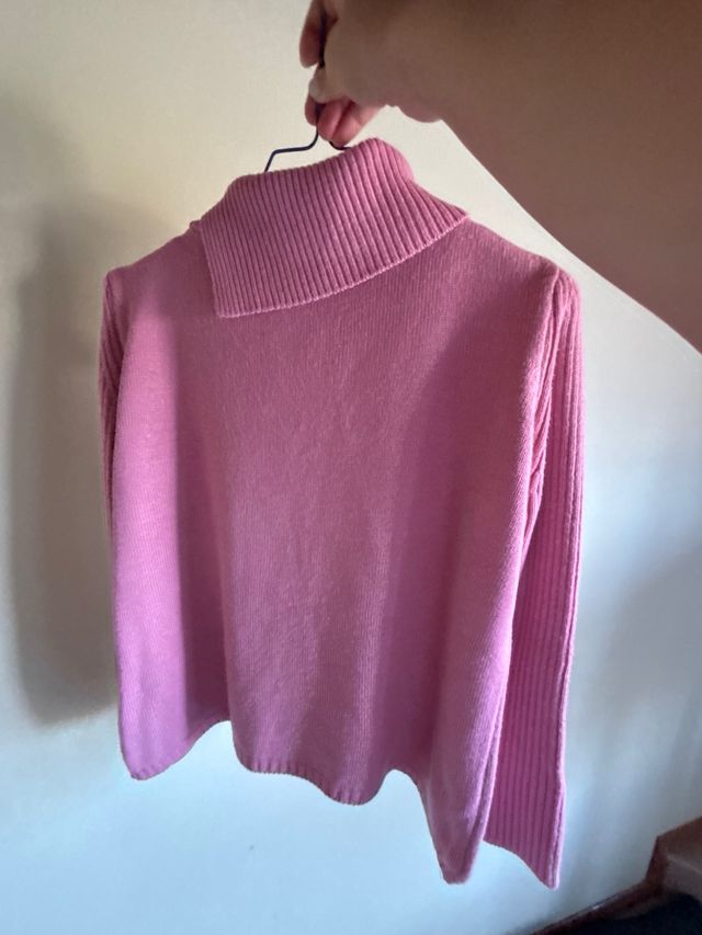 Maglione lana rosa