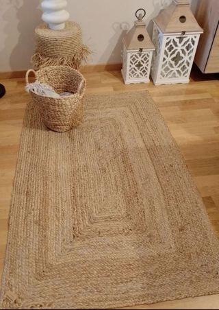 Alfombra Yute  Natural  Estilo Nórdico 