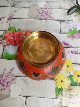 Ciotola vintage decorata pavone