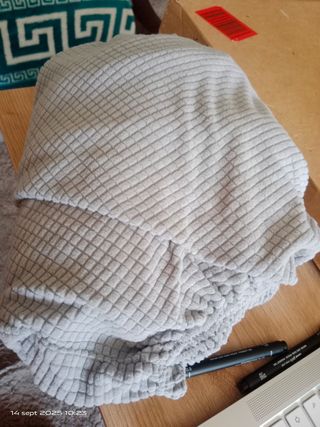 Funda sofá 1 plaza gris jacquard