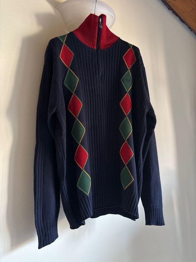 Maglione Granchio blu con rombi