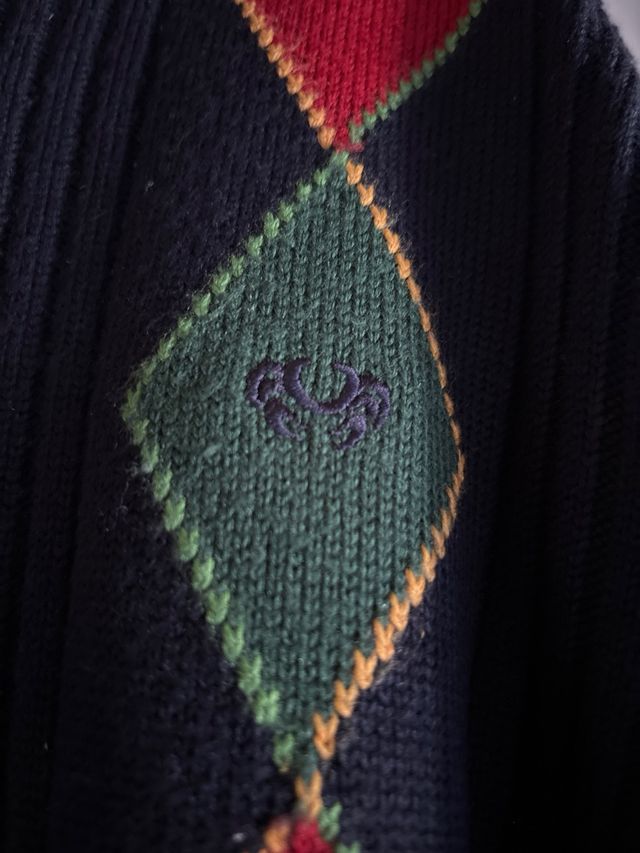 Maglione Granchio blu con rombi