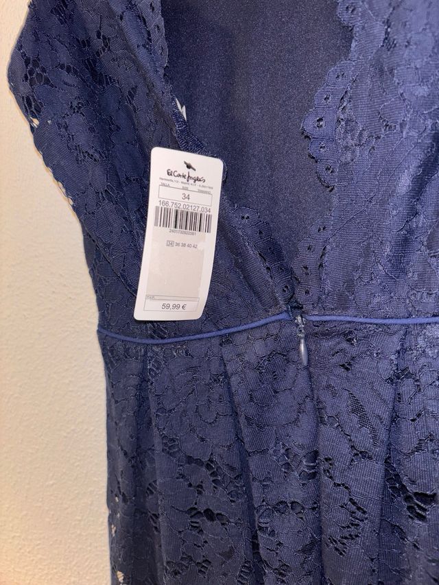 Vestido de encaje azul