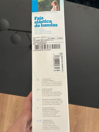 Faja elástica de bandas beige