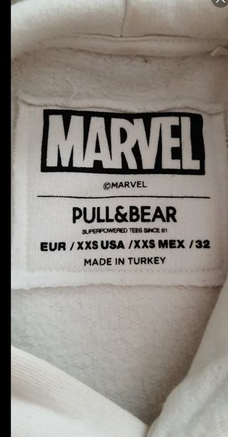 Sudadera Marvel Blanca Talla XXS