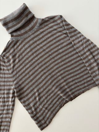 Jersey Nícoli rayas gris y marrón