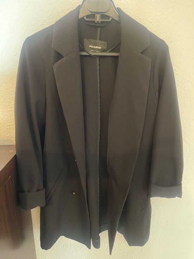 Blazer Negra Mujer Talla S Pull&Bear