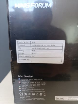 Minis Forum GK41 Mini PC 8GB DDR4 256GB SSD
