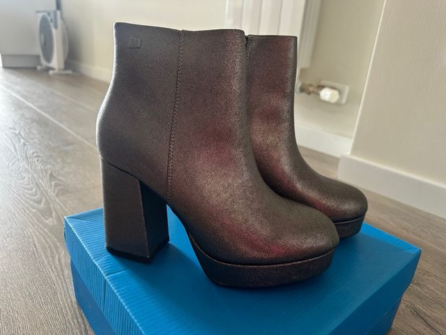 Botines Mustang Plataforma Tacón Talla 39