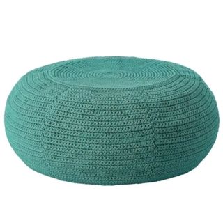 Puff redondo Ikea color verde azulado