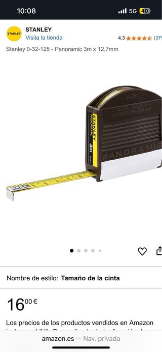 STANLEY: Flexometros Panoramic 2 y 3 mts