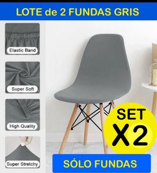 Pack de 2 fundas sillas nórdicas anti manchas