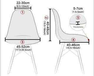 Pack de 2 fundas sillas nórdicas anti manchas