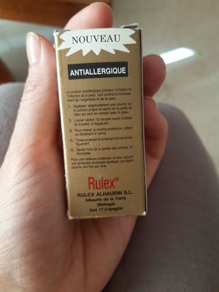 Antialérgico para bisutería Rulex