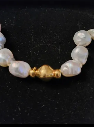 Collar Perlas Barrocas Australianas  cierre de oro
