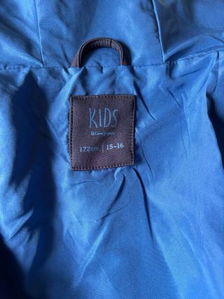 Chamarra niño talla 15-16 azul 2 puestas