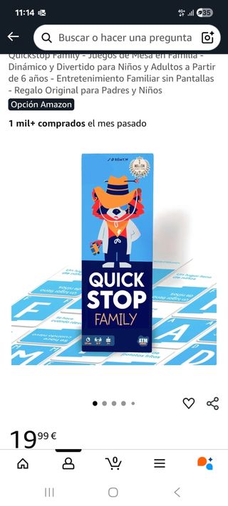 Juego de mesa Quick Stop Family