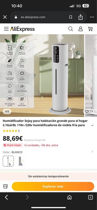 Humidificador Sejoy Habitación Grande